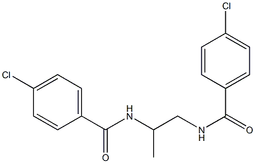 4-chloro-N-{2-[(4-chlorobenzoyl)amino]-1-methylethyl}benzamide,,结构式