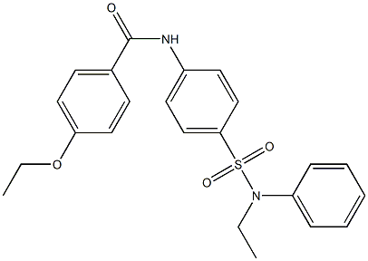 4-ethoxy-N-{4-[(ethylanilino)sulfonyl]phenyl}benzamide 化学構造式