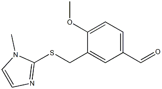 4-methoxy-3-{[(1-methyl-1H-imidazol-2-yl)sulfanyl]methyl}benzaldehyde