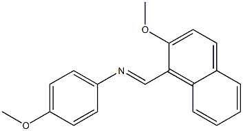 N-[(E)-(2-methoxy-1-naphthyl)methylidene]-N-(4-methoxyphenyl)amine,,结构式