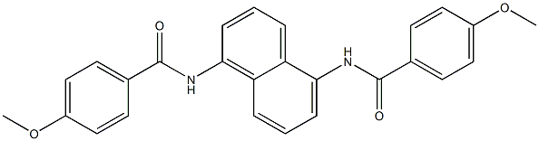 4-methoxy-N-{5-[(4-methoxybenzoyl)amino]-1-naphthyl}benzamide 结构式