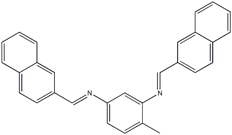 N-(2-methyl-5-{[(E)-2-naphthylmethylidene]amino}phenyl)-N-[(E)-2-naphthylmethylidene]amine Structure