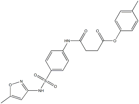 4-methylphenyl 4-(4-{[(5-methyl-3-isoxazolyl)amino]sulfonyl}anilino)-4-oxobutanoate Struktur