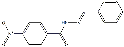 4-nitro-N'-[(E)-phenylmethylidene]benzohydrazide 化学構造式