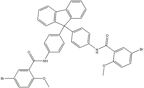 5-bromo-N-[4-(9-{4-[(5-bromo-2-methoxybenzoyl)amino]phenyl}-9H-fluoren-9-yl)phenyl]-2-methoxybenzamide,,结构式
