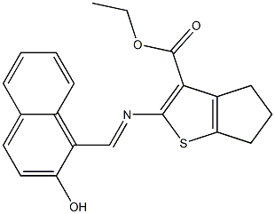 ethyl 2-{[(E)-(2-hydroxy-1-naphthyl)methylidene]amino}-5,6-dihydro-4H-cyclopenta[b]thiophene-3-carboxylate