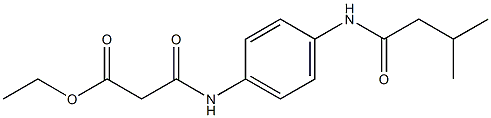 ethyl 3-{4-[(3-methylbutanoyl)amino]anilino}-3-oxopropanoate Struktur