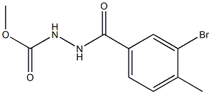 methyl 2-(3-bromo-4-methylbenzoyl)-1-hydrazinecarboxylate Struktur