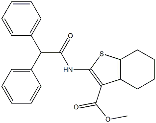 methyl 2-[(2,2-diphenylacetyl)amino]-4,5,6,7-tetrahydro-1-benzothiophene-3-carboxylate