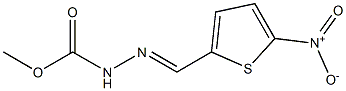 methyl 2-[(E)-(5-nitro-2-thienyl)methylidene]-1-hydrazinecarboxylate Struktur