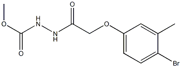 methyl 2-[2-(4-bromo-3-methylphenoxy)acetyl]-1-hydrazinecarboxylate 化学構造式