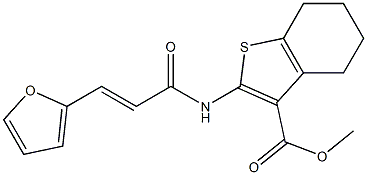 methyl 2-{[(E)-3-(2-furyl)-2-propenoyl]amino}-4,5,6,7-tetrahydro-1-benzothiophene-3-carboxylate Structure