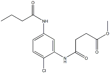 methyl 4-[5-(butyrylamino)-2-chloroanilino]-4-oxobutanoate Struktur