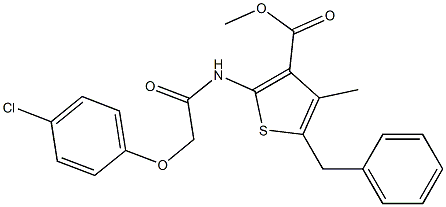 methyl 5-benzyl-2-{[2-(4-chlorophenoxy)acetyl]amino}-4-methyl-3-thiophenecarboxylate|