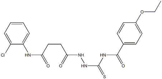 N-({2-[4-(2-chloroanilino)-4-oxobutanoyl]hydrazino}carbothioyl)-4-ethoxybenzamide Struktur