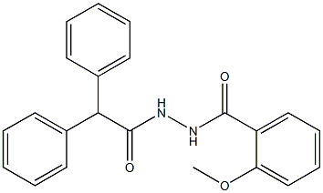 N'-(2,2-diphenylacetyl)-2-methoxybenzohydrazide,,结构式