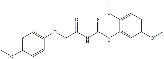 N-(2,5-dimethoxyphenyl)-N'-[2-(4-methoxyphenoxy)acetyl]thiourea 化学構造式