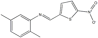 2,5-dimethyl-N-[(E)-(5-nitro-2-thienyl)methylidene]aniline 化学構造式