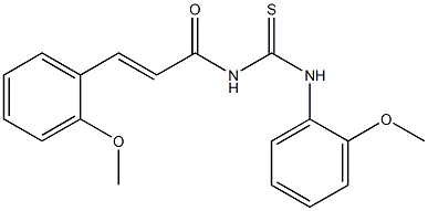 N-(2-methoxyphenyl)-N'-[(E)-3-(2-methoxyphenyl)-2-propenoyl]thiourea 结构式