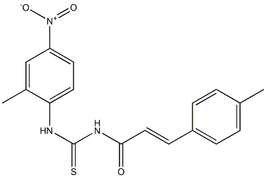 N-(2-methyl-4-nitrophenyl)-N'-[(E)-3-(4-methylphenyl)-2-propenoyl]thiourea 结构式