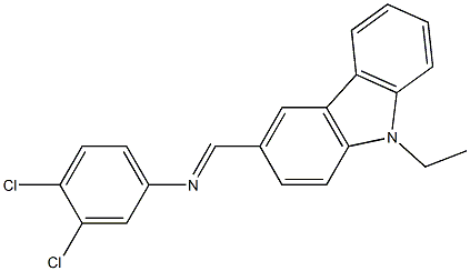 3,4-dichloro-N-[(E)-(9-ethyl-9H-carbazol-3-yl)methylidene]aniline Structure