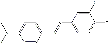 3,4-dichloro-N-{(E)-[4-(dimethylamino)phenyl]methylidene}aniline,,结构式