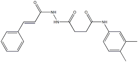 N-(3,4-dimethylphenyl)-4-oxo-4-{2-[(E)-3-phenyl-2-propenoyl]hydrazino}butanamide,,结构式