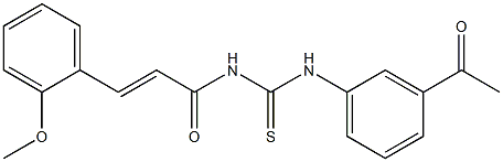 N-(3-acetylphenyl)-N'-[(E)-3-(2-methoxyphenyl)-2-propenoyl]thiourea Structure