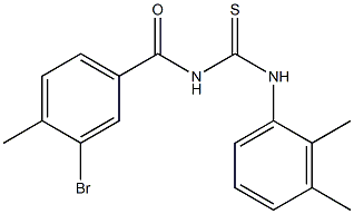 N-(3-bromo-4-methylbenzoyl)-N'-(2,3-dimethylphenyl)thiourea Struktur