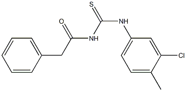N-(3-chloro-4-methylphenyl)-N'-(2-phenylacetyl)thiourea Structure
