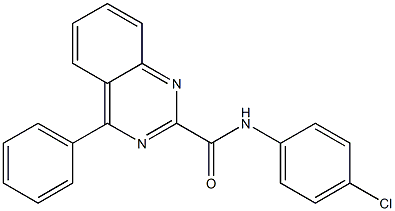 N-(4-クロロフェニル)-4-フェニルキナゾリン-2-カルボアミド 化学構造式