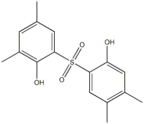 2,2'-ジヒドロキシ-3,4',5,5'-テトラメチル[スルホニルビスベンゼン] 化学構造式