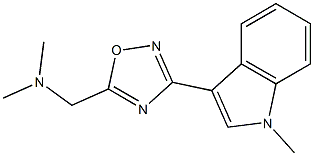 3-[5-Dimethylaminomethyl-1,2,4-oxadiazol-3-yl]-1-methyl-1H-indole 结构式
