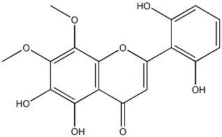 2',5,6,6'-Tetrahydroxy-7,8-dimethoxyflavone Structure