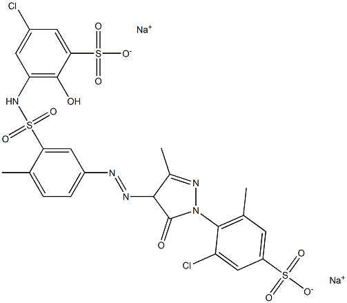 5-Chloro-3-[[[5-[[1-(2-chloro-6-methyl-4-sulfophenyl)-4,5-dihydro-3-methyl-5-oxo-1H-pyrazol-4-yl]azo]-2-methylphenyl]sulfonyl]amino]-2-hydroxybenzenesulfonic acid disodium salt