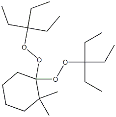 2,2-Dimethyl-1,1-bis(1,1-diethylpropylperoxy)cyclohexane,,结构式