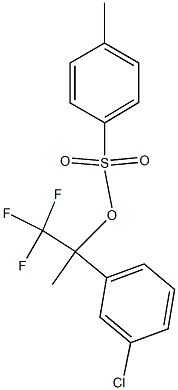 4-Methylbenzenesulfonic acid 1-(trifluoromethyl)-1-(3-chlorophenyl)ethyl ester Struktur