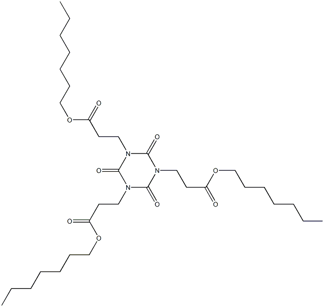 2,4,6-Trioxo-1,3,5-triazine-1,3,5(2H,4H,6H)-tripropionic acid triheptyl ester Structure