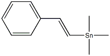 [(E)-スチリル]トリメチルスタンナン 化学構造式