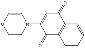 2-[(5,6-ジヒドロ-4H-1,4-オキサジン)-4-イル]-1,4-ナフトキノン 化学構造式