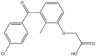 2-[3-(p-Chlorobenzoyl)-2-methylphenoxy]acetic acid Structure