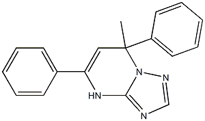 4,7-ジヒドロ-7-メチル-5,7-ビス(フェニル)[1,2,4]トリアゾロ[1,5-a]ピリミジン 化学構造式