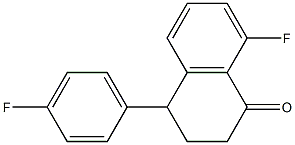 3,4-Dihydro-8-fluoro-4-(4-fluorophenyl)naphthalen-1(2H)-one Structure