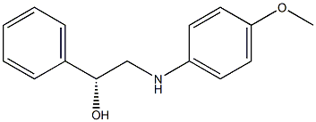 (1R)-1-フェニル-2-[(4-メトキシフェニル)アミノ]エタン-1-オール 化学構造式