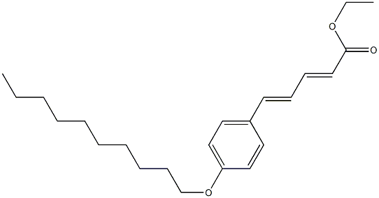 (2E,4E)-5-(p-デシルオキシフェニル)-2,4-ペンタジエン酸エチル 化学構造式