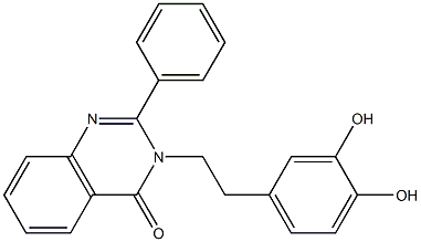 3-(3,4-Dihydroxyphenethyl)-2-phenylquinazolin-4(3H)-one Structure