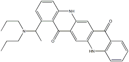 1-[1-(Dipropylamino)ethyl]-5,12-dihydroquino[2,3-b]acridine-7,14-dione Structure