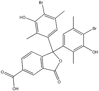 1,1-Bis(4-bromo-3-hydroxy-2,5-dimethylphenyl)-1,3-dihydro-3-oxoisobenzofuran-5-carboxylic acid,,结构式