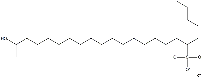 22-Hydroxytricosane-6-sulfonic acid potassium salt Structure