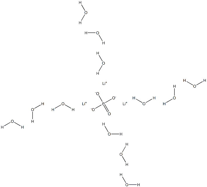 Lithium phosphate dodecahydrate 结构式